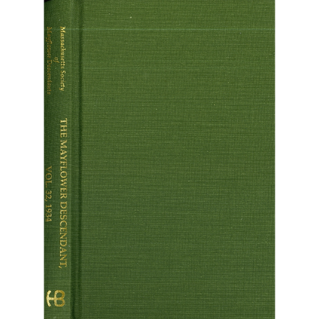 The Mayflower Descendant, Volume 32, 1934