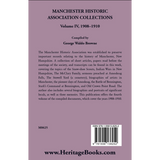 Manchester Historic Association Collections, Volume 4, 1908-1910 back cover