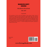 Washington County, Arkansas Miscellaneous Record Book, 1841-1879 back cover