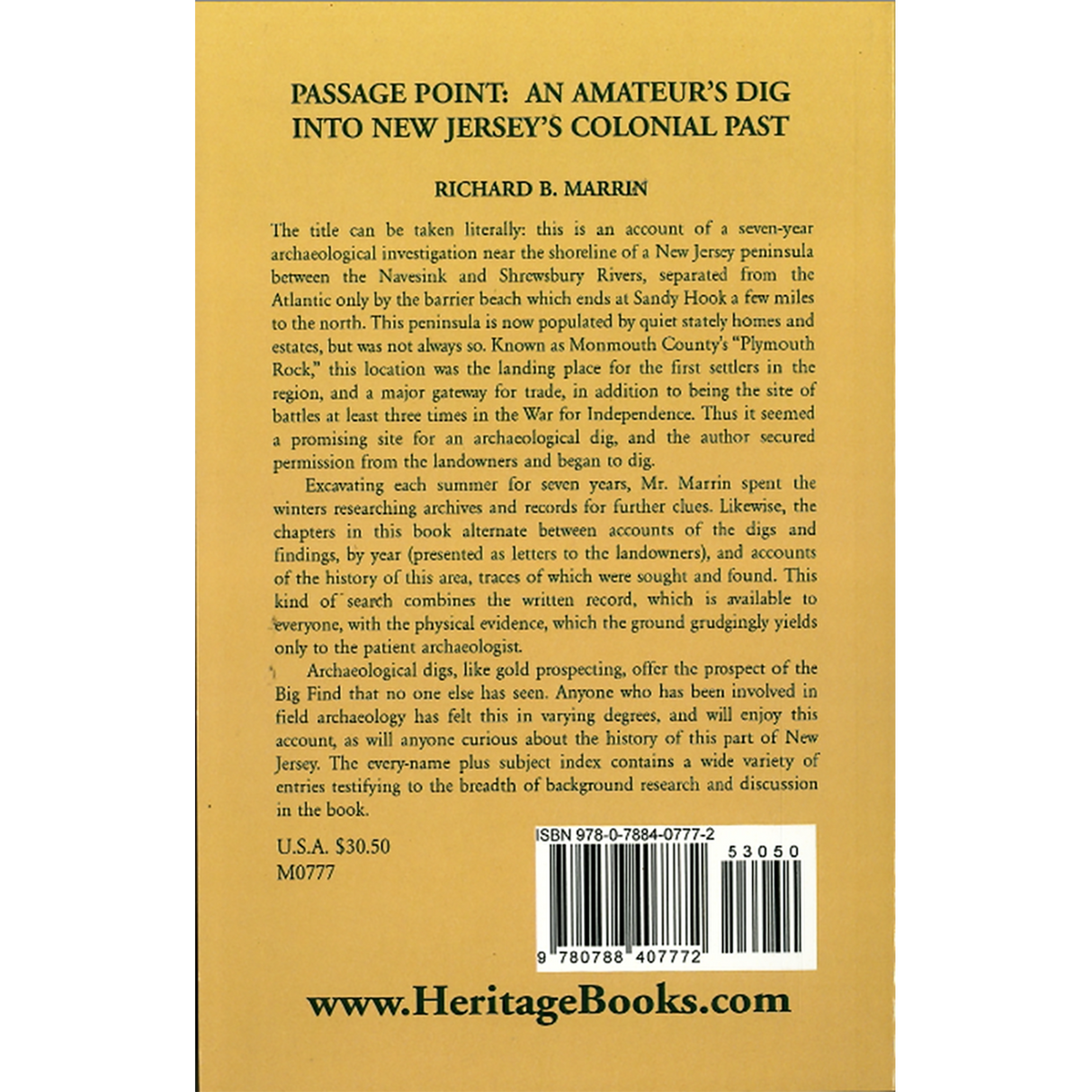 Passage Point: An Amateur's Dig Into New Jersey's Colonial Past back cover