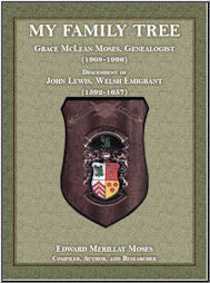 My Family Tree: Grace McLean Moses, Genealogist (1908-1996), Descendant of John Lewis, Welsh Emigrant (1592-1657)