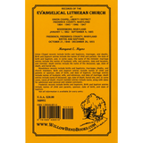 Records of the Evangelical Lutheran Church at Union Chapel, Liberty District, Frederick County, Maryland, 1864-1945, 1946-1947;… back cover