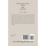 Princess Anne County, Virginia Wills, 1783-1871 back cover