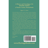History and Genealogy of the Moore Families of Fayette County, Pennsylvania back cover