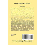 Mosser / Musser Family back cover