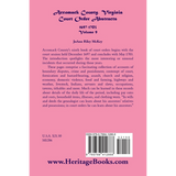 Accomack County, Virginia Court Order Abstracts, Volume 9: 1697-1703 back cover