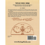 Those Who Were: Annotated Inscriptions of Two Thousand People in Warrenton, Virginia Cemetery, 1811-1998 back cover