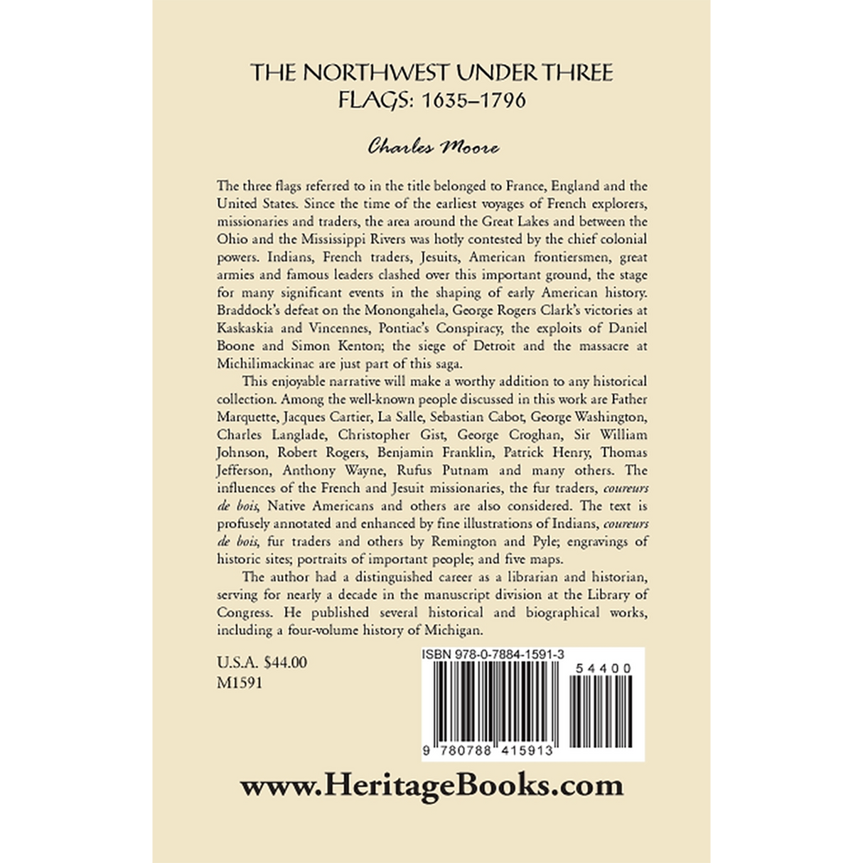 The Northwest Under Three Flags: 1635-1796 back cover
