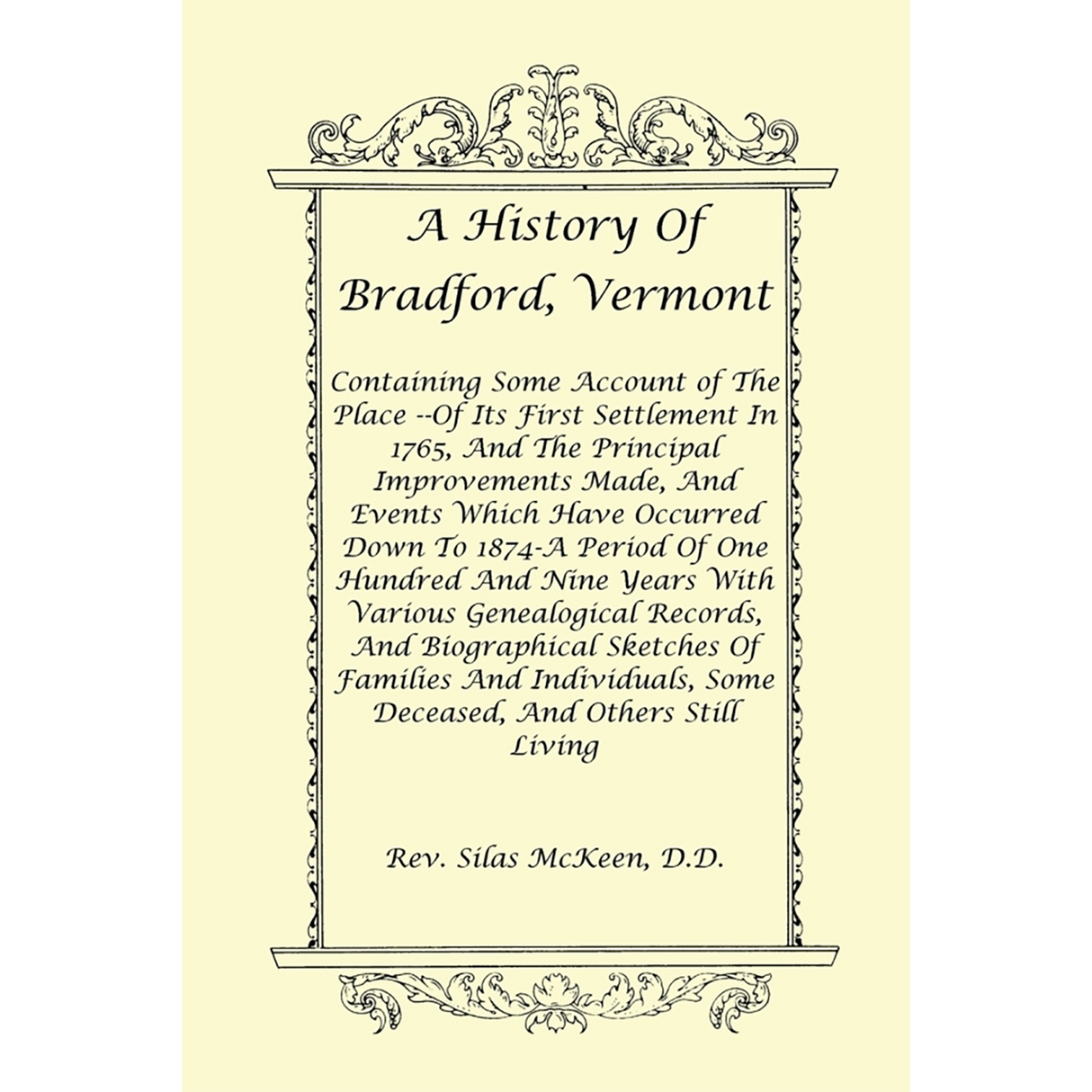 A History of Bradford [Orange County], Vermont
