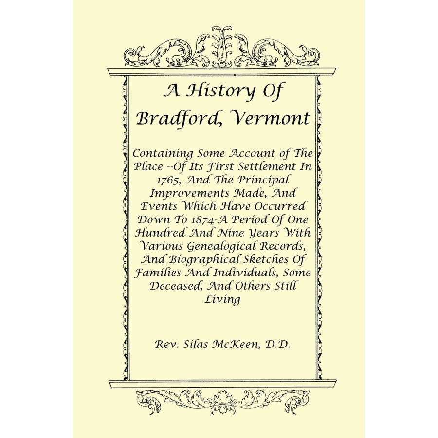 A History of Bradford [Orange County], Vermont
