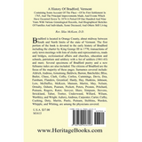 A History of Bradford [Orange County], Vermont back cover