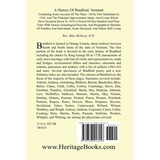 A History of Bradford [Orange County], Vermont back cover