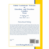 United Confederate Veterans of Limestone and Freestone Counties, Texas, Joe Johnston Camp, No. 94, Minute Book 1 and 2 back cover