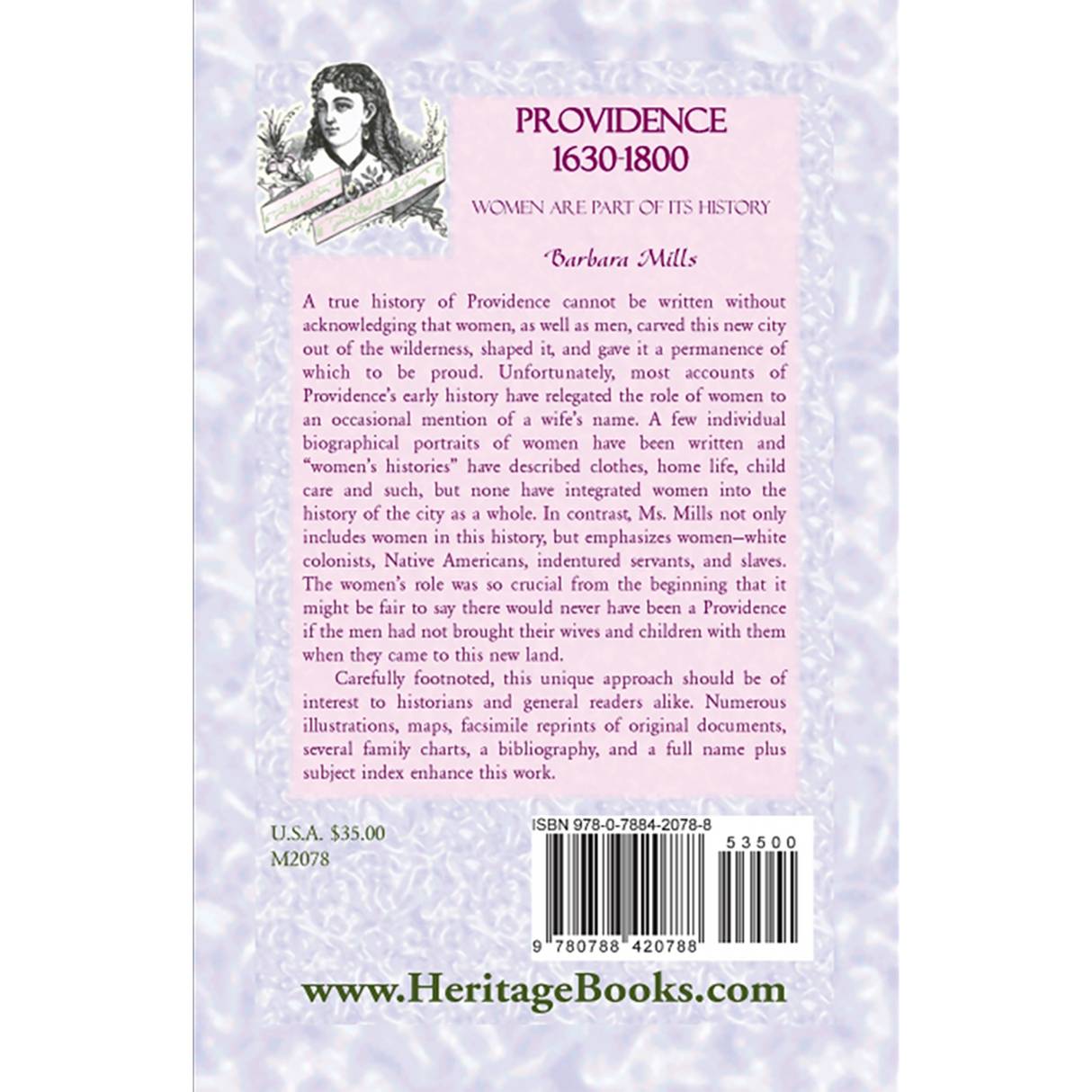 Providence, 1630-1800: Women Are Part of Its History back cover