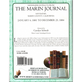 Newspaper Extracts from The Marin Journal, San Rafael, Marin County, California, January 6, 1881 to December 25, 1884 back cover