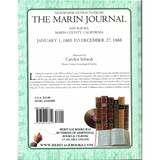 Newspaper Extracts from The Marin Journal, San Rafael, Marin County, California, January 1, 1885 to December 27, 1888 back cover