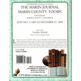 Newspaper Extracts from The Marin Journal, Marin County Tocsin, San Rafael, Marin County, California, January 3, 1889 to December 27, 1890 back cover