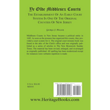 Ye Olde Middlesex Courts [New Jersey] back cover