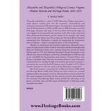 Alexandria and Alexandria (Arlington) County, Virginia Minister Returns and Marriage Bonds, 1801-1852 back cover