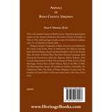 Annals of Bath County, Virginia back cover