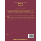 Charleston, South Carolina Residents, 1782-1794 back cover