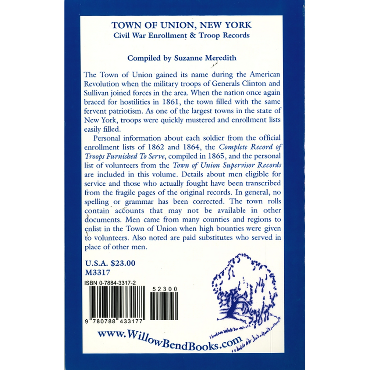 Town of Union, New York: Civil War Enrollment and Troop Records back cover