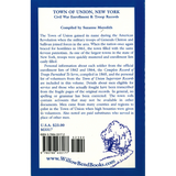 Town of Union, New York: Civil War Enrollment and Troop Records back cover