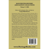 Manchester Historic Association Collections, Volume 5, 1908 back cover