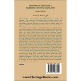 Historical Sketches of Harford County, Maryland, 2nd Edition back cover