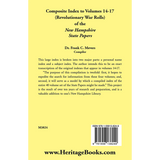 Composite Index to Volumes 14-17 (Revolutionary War Rolls) of the New Hampshire State Papers back cover