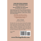 Our Western Border in Early Pioneer Days back cover