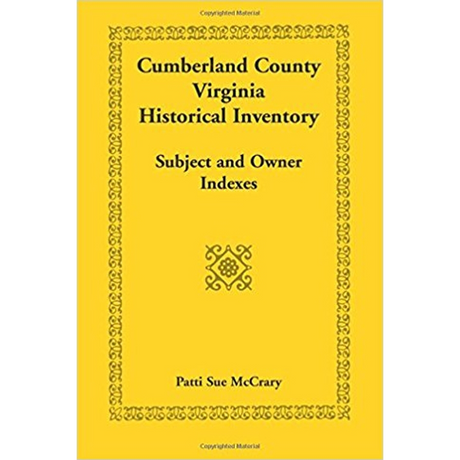 Cumberland County, Virginia Historical Inventory, Subject and Owner Indexes
