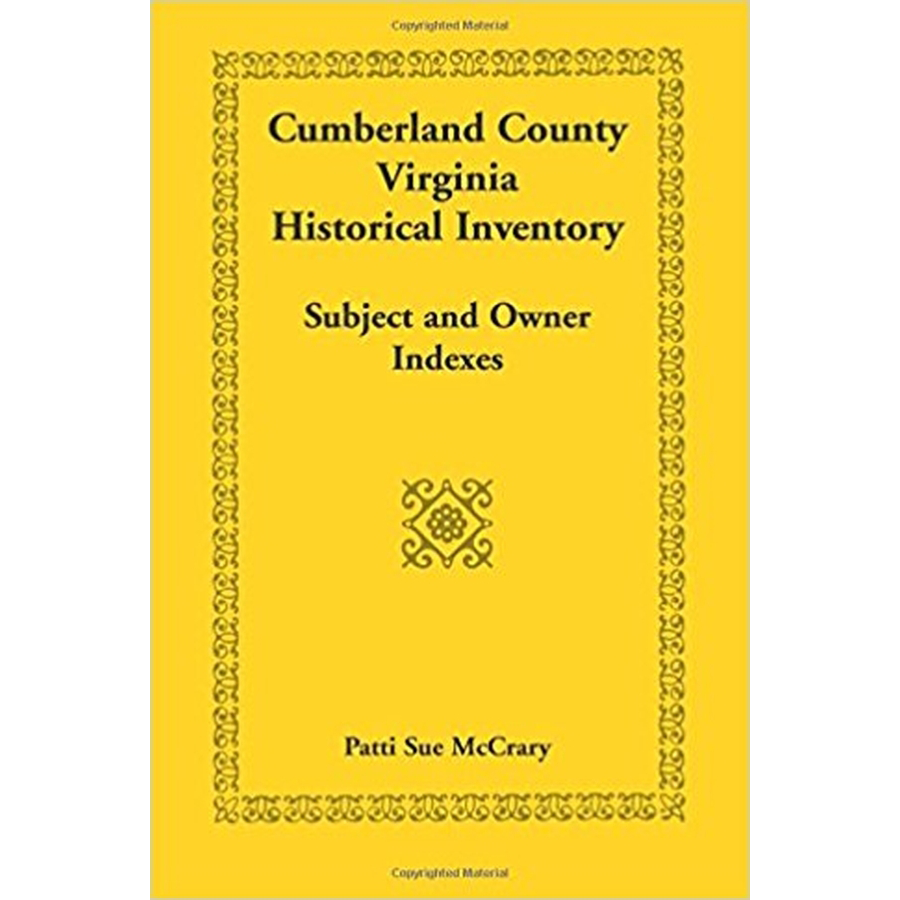 Cumberland County, Virginia Historical Inventory, Subject and Owner Indexes