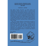 Bucks County, Pennsylvania Miscellaneous Deed Dockets 1857-1900 back cover