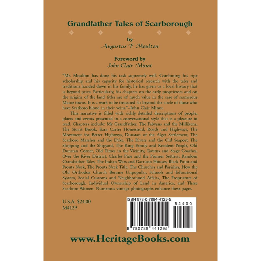 back cover of Grandfather Tales of Scarborough