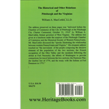 The Historical and Other Relations of Pittsburgh and the Virginias back cover