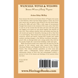Wenches, Wives and Widows: Sixteen Women of Early Virginia back cover