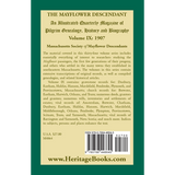 The Mayflower Descendant, Volume 9, 1907 [paper] back cover