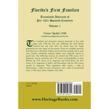 Florida's First Families: Translated Abstracts of Pre-1821 Spanish Censuses, Volume 1 back cover