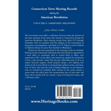 Connecticut Town Meeting Records during the American Revolution: Volume 1, Ashford-Milford back cover