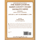 Newspaper Extracts from The Marin Journal, Marin County Tocsin, Sausalito News, San Rafael, Marin County, California, Jan. 2, 1897 to Dec. 31, 1898 back cover