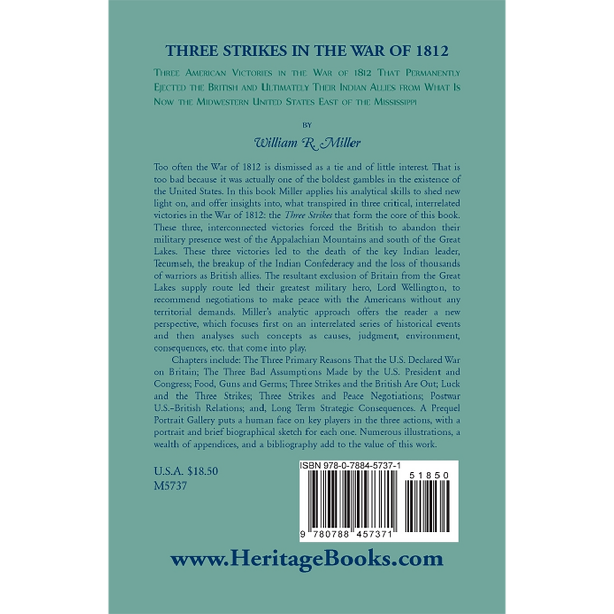 Three Strikes in the War of 1812: Three American Victories in the War of 1812 back cover