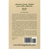 Accomack County, Virginia Court Order Abstracts, Volume 1: 1663-1666 back cover