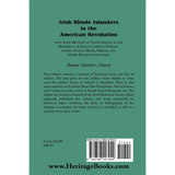 Irish Rhode Islanders in the American Revolution back cover