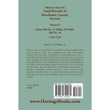 Abstracts from the Land Records of Dorchester County, Maryland, Volume E: 1756-1763 back cover