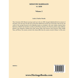 Missouri Marriages to 1850, Volume 2