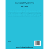 Osage County, Missouri Records back cover