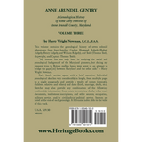 Anne Arundel Gentry, A Genealogical History of Some Early Families of Anne Arundel County, Maryland, Volume 3 back cover