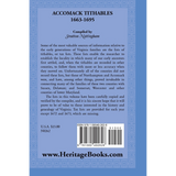 Accomack [County, Virginia] Tithables, 1663-1695 back cover