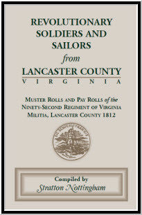 Revolutionary Soldiers and Sailors from Lancaster County, Virginia